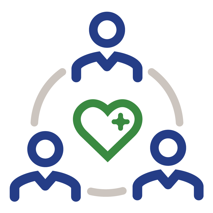 Icon representing social health