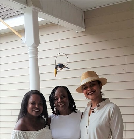 Tara Marshall and family on front porch