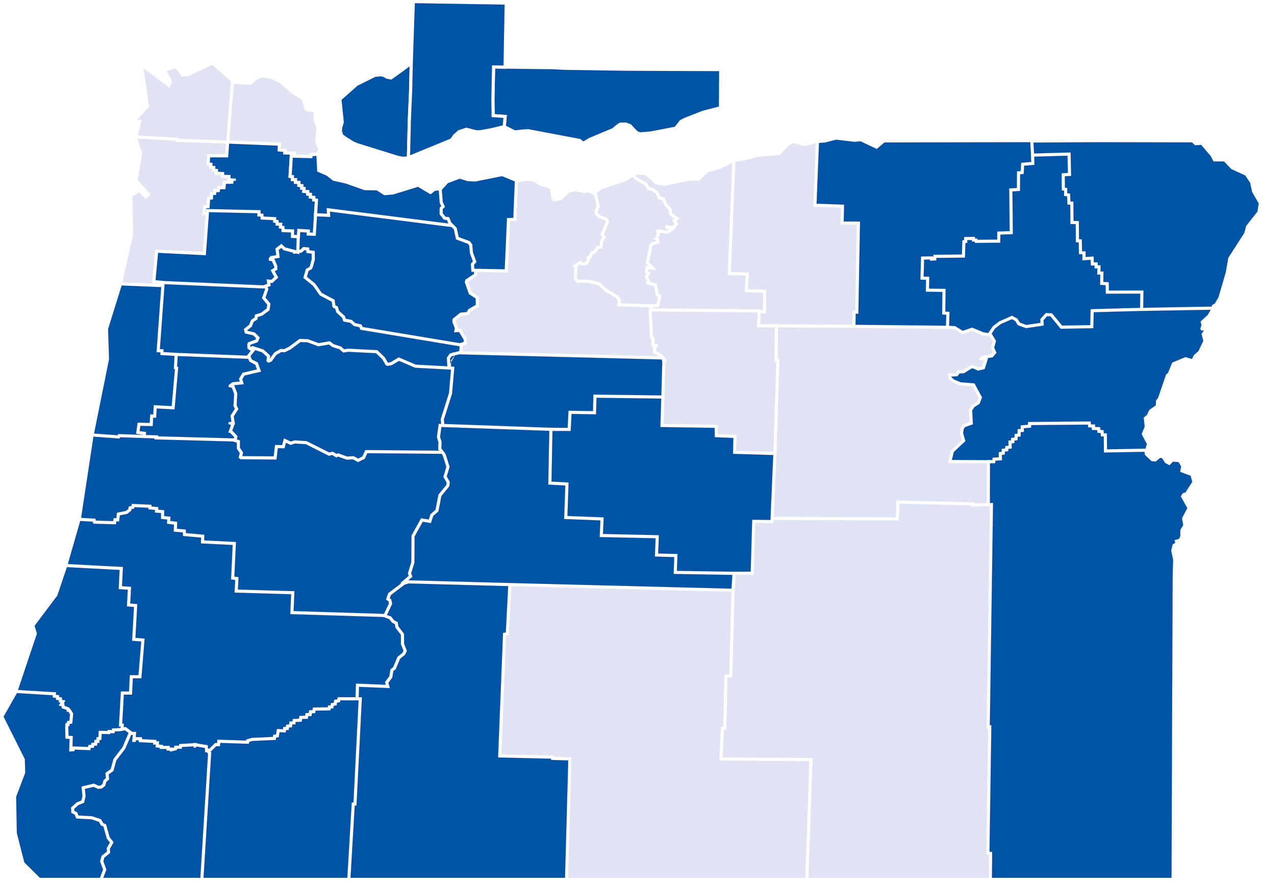 Map of Oregon