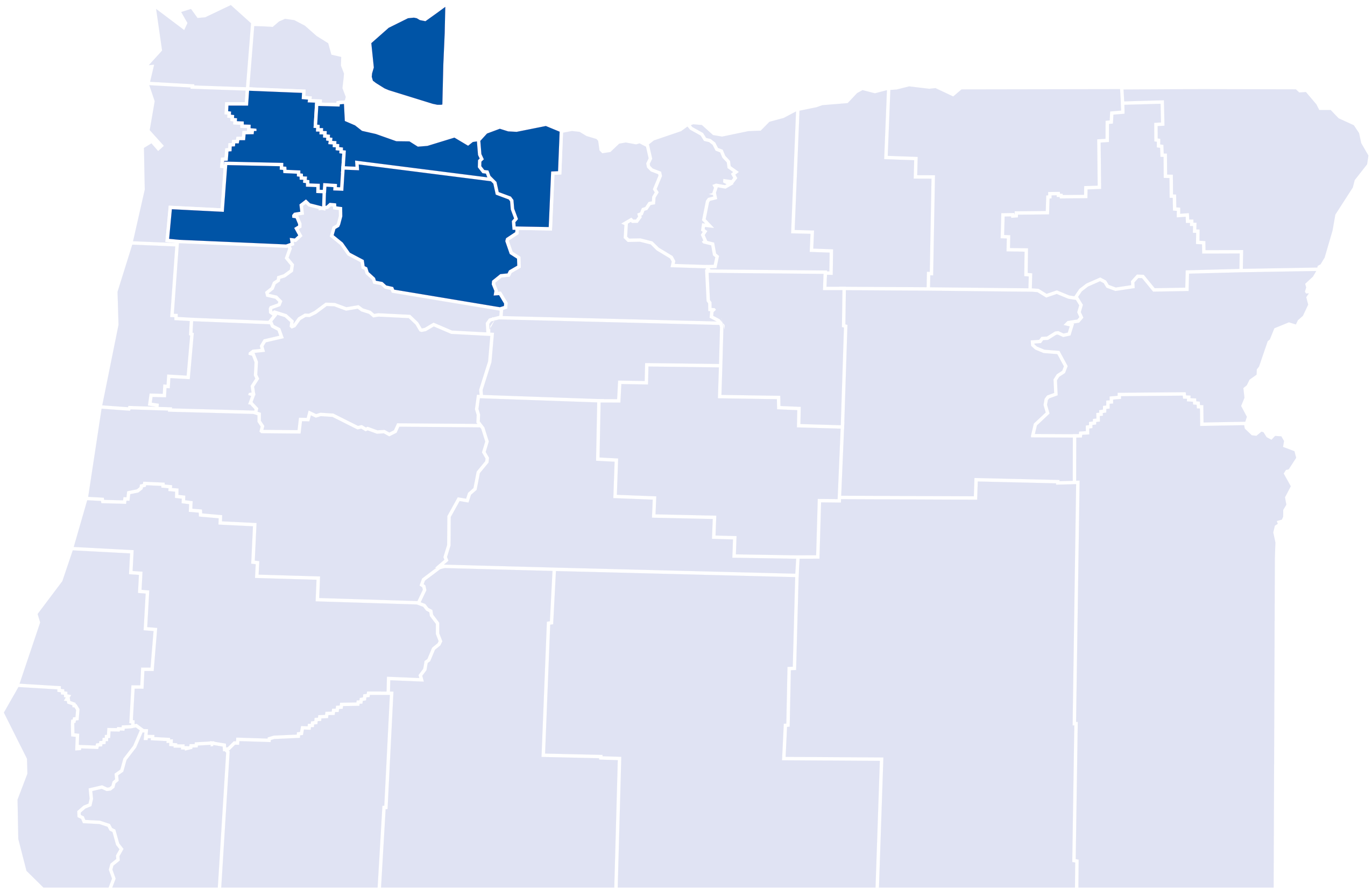 Map of Oregon